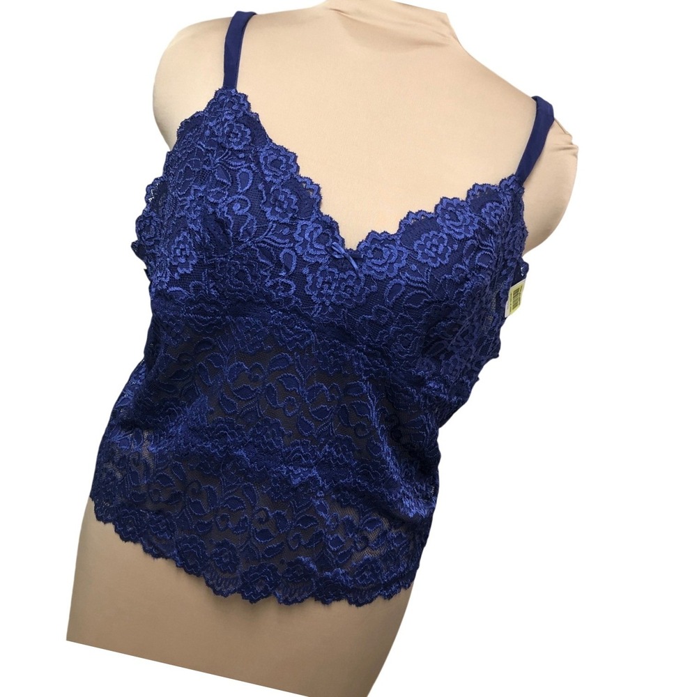 NWT Cabernet Lace Cami Tank Top Womens 3X Purple Babydoll Coquette Romantic Boho